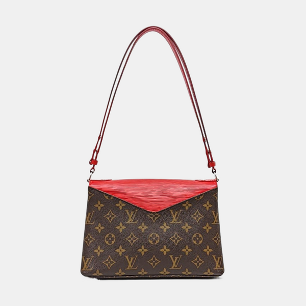 SAINT MICHEL Monogram Coated Canvas Brown