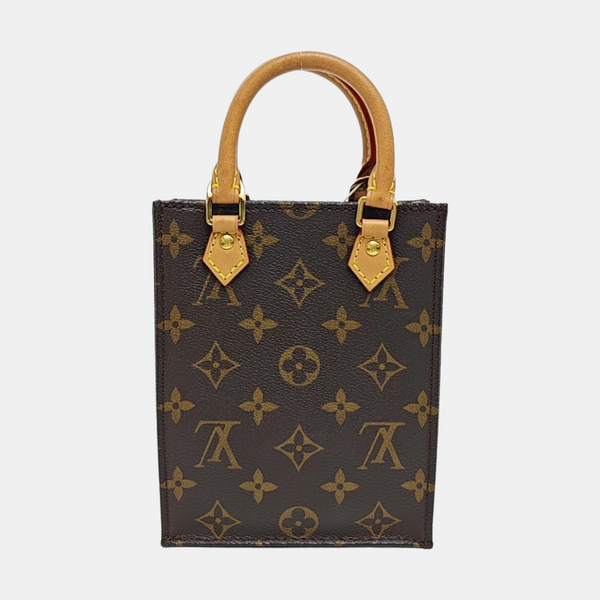 SAC PLAT Mini Monogram Coated Canvas Brown
