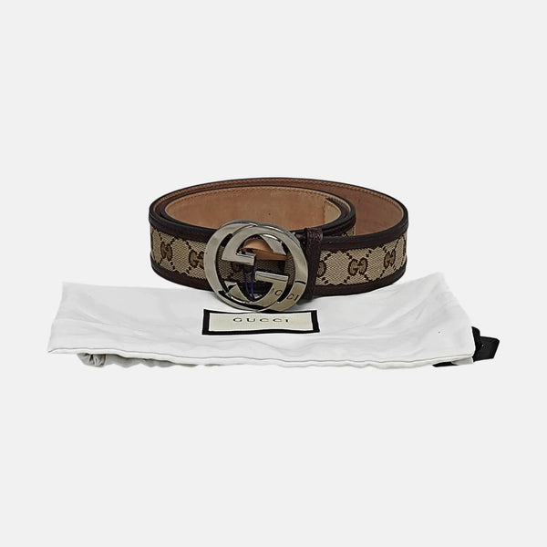 Coated Canvas Belt Beige