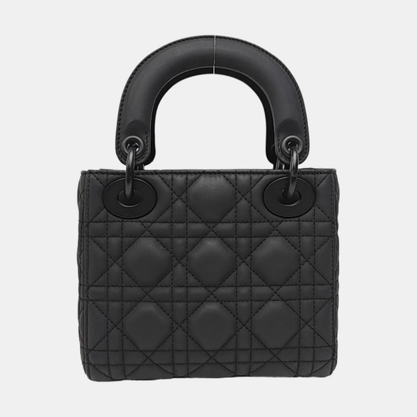 Lady Dior Mini Cannage Calfskin Black