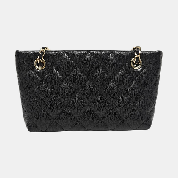 Quilted Grained Calfskin Black