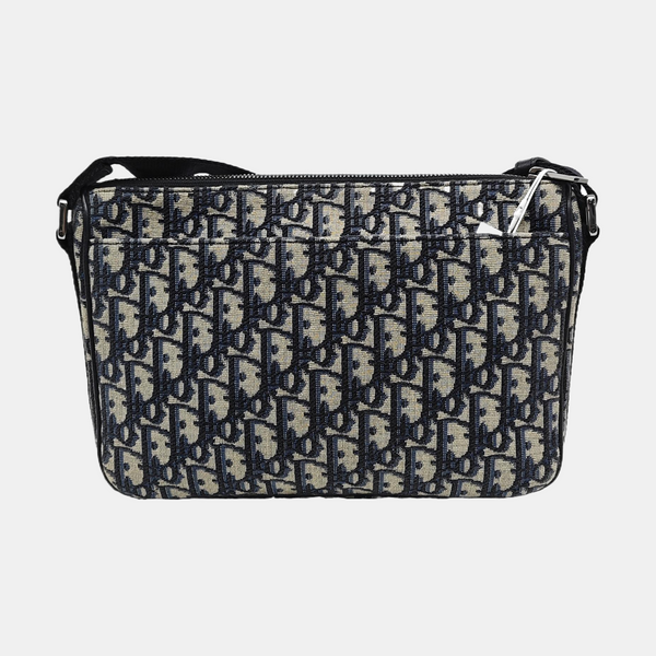 Oblique Canvas Shoulder Bag Black