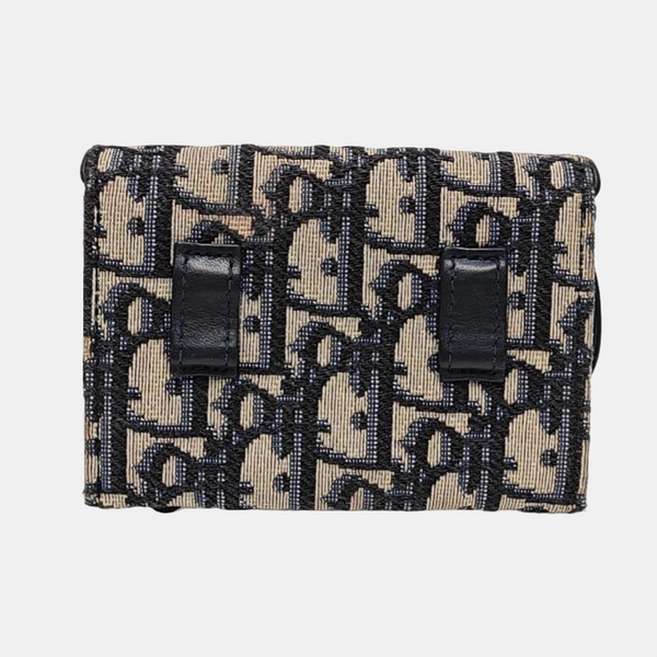 Authenticated pre-owned Saddle Oblique Canvas Blue - Clutch at Looply
