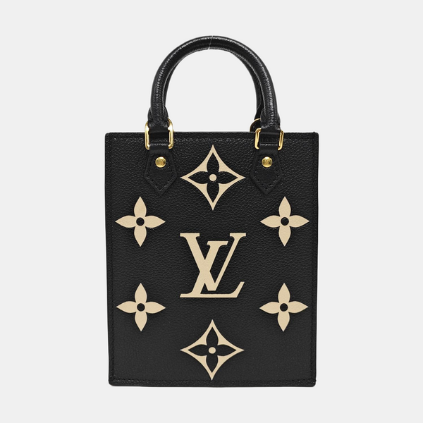 SAC PLAT Mini Monogram Calfskin Black