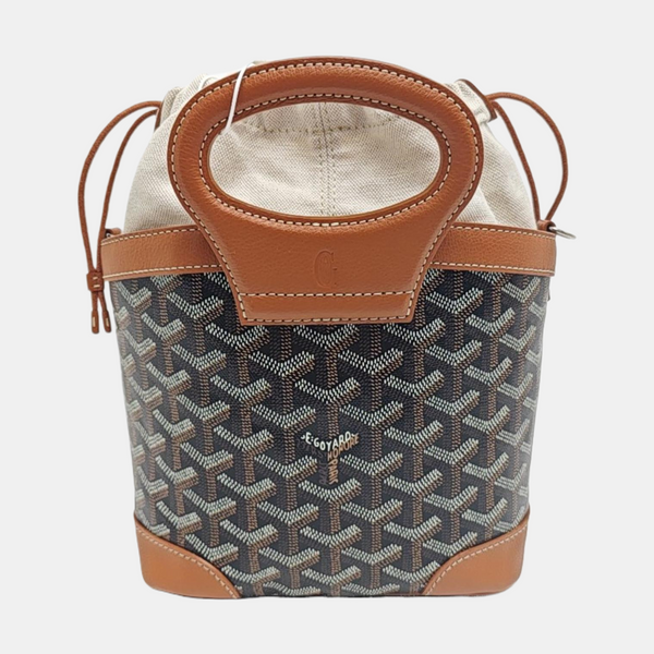 Coated Canvas Shoulder Bag Mini Black