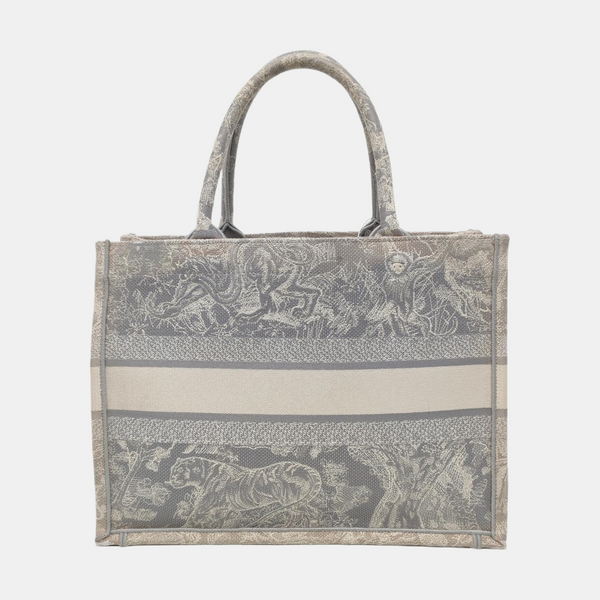Book Tote Medium Canvas Gray