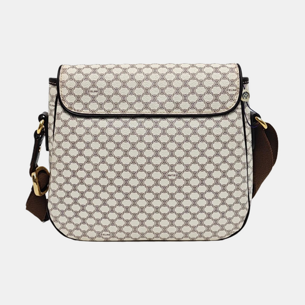 Coated Canvas Shoulder Bag White