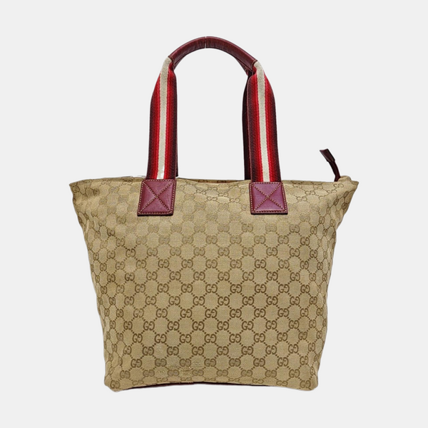 Monogram Canvas Tote Bag Beige