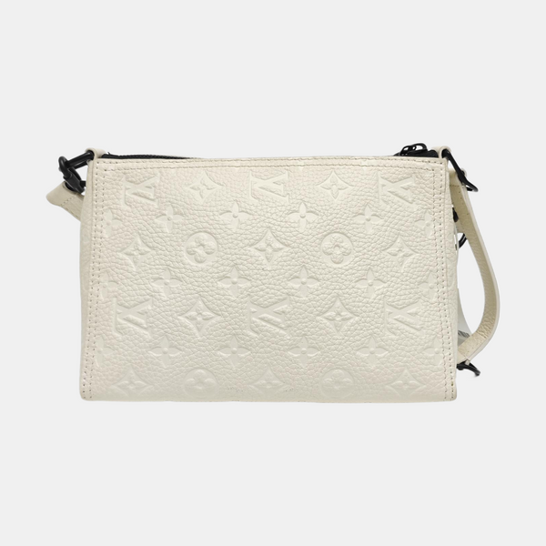 TRIANGLE Monogram Calfskin White