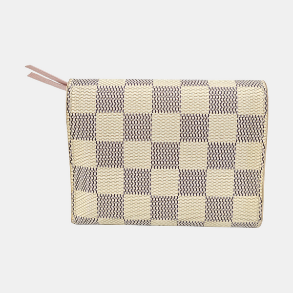 VICTORINE Damier Azur Coated Canvas White Card Holder