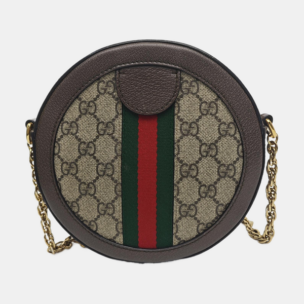 Ophidia Mini Monogram Coated Canvas Beige