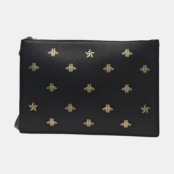 Bee Web Calfskin Black