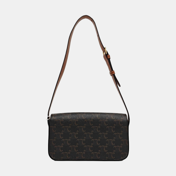 TRIOMPHE Small Coated Canvas Brown