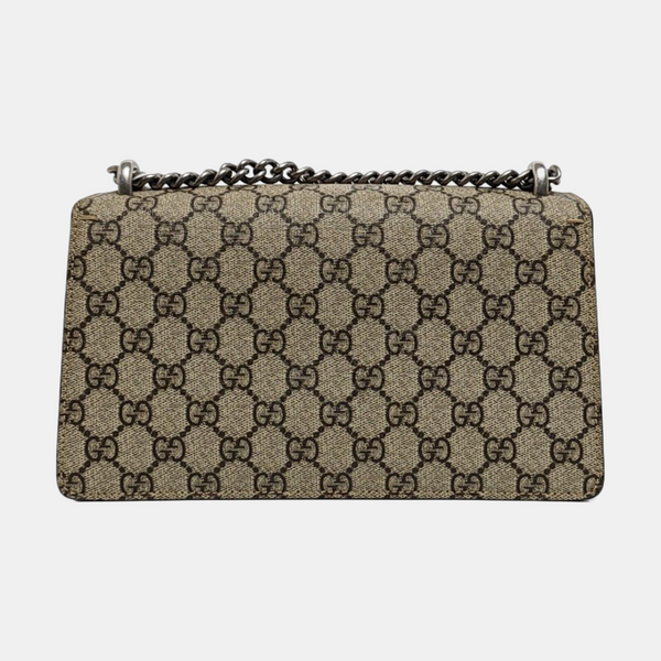 Dionysus Small Monogram Coated Canvas Beige