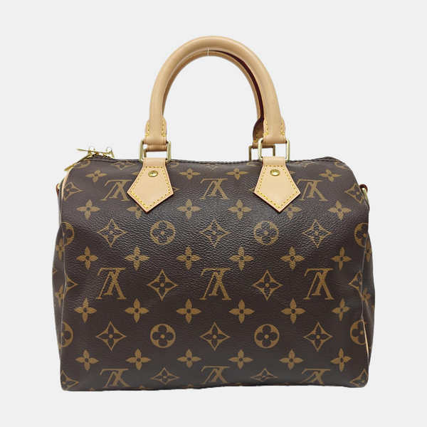 Authenticated pre-owned SPEEDY 25 Monogram Coated Canvas Brown - Shoulder Bag at Looply