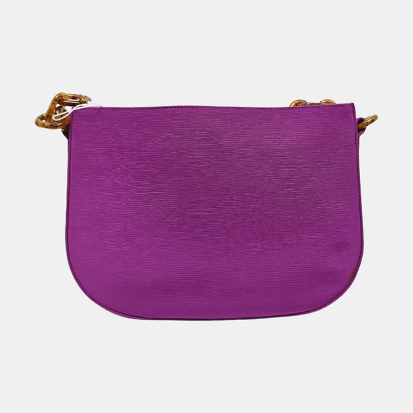 Fabric Shoulder Bag Purple