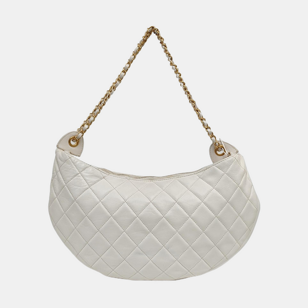 Quilted Lambskin White