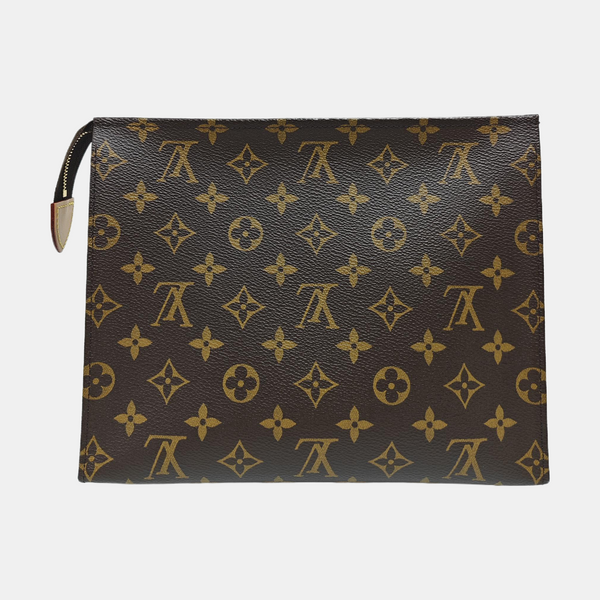 TOILET POCKET 26 Monogram Coated Canvas Brown