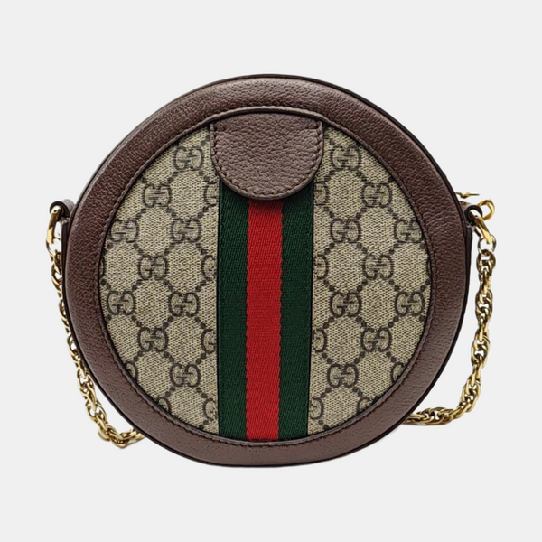 Ophidia Mini Monogram Coated Canvas Beige