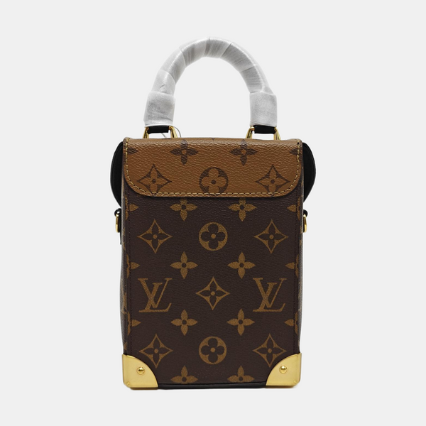 CAMERA BOX Monogram Coated Canvas Brown
