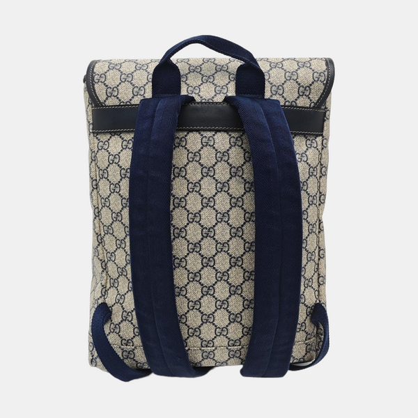 Monogram Coated Canvas Backpack Black