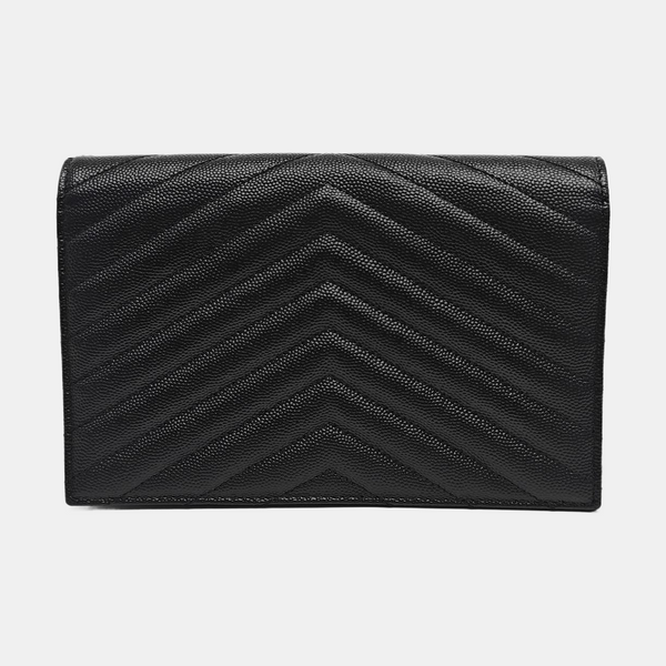 MONOGRAM WOC Chevron Calfskin Black