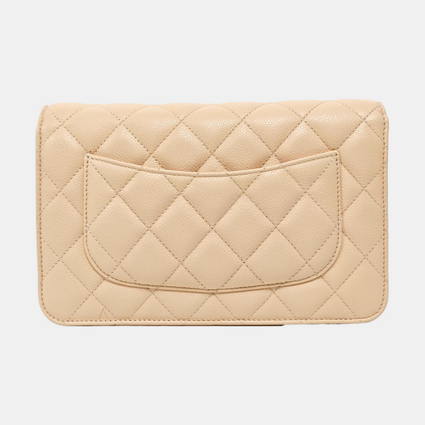 WOC Quilted Grained Calfskin Pink