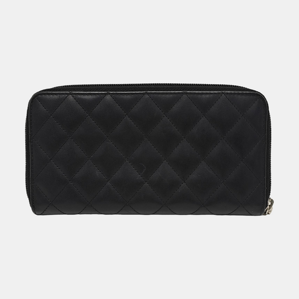 CAMBON Quilted Calfskin Black Wallet