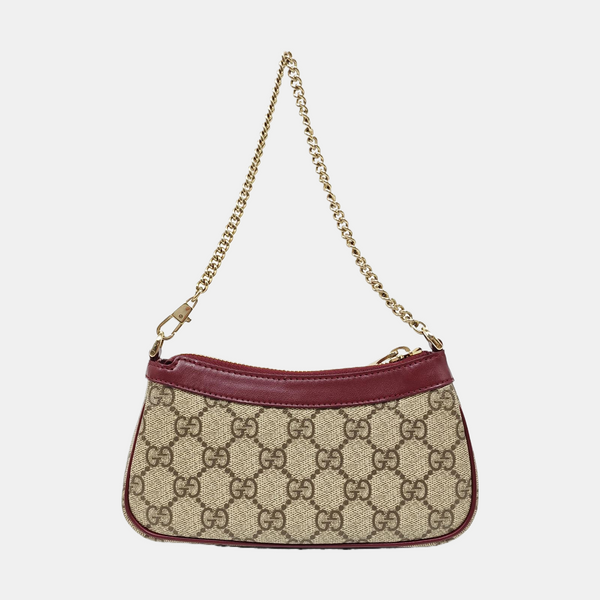 Monogram Fabric Top Handle Bag Mini Brown