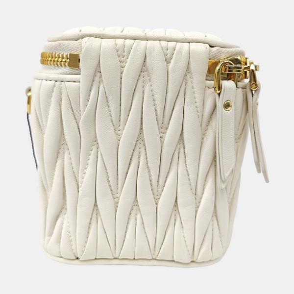 Matelassé Mini Quilted Lambskin White