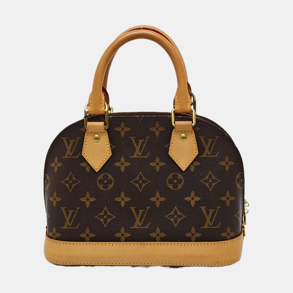 ALMA BB Monogram Coated Canvas Brown