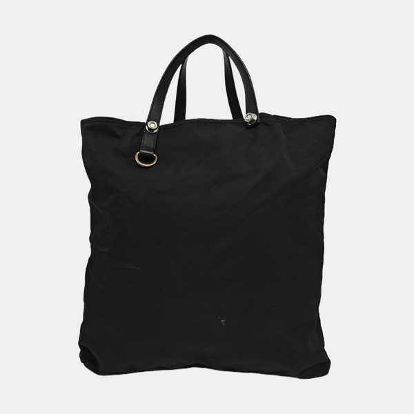 Nylon Top Handle Bag Black