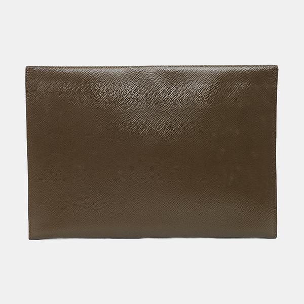Calfskin Clutch Brown