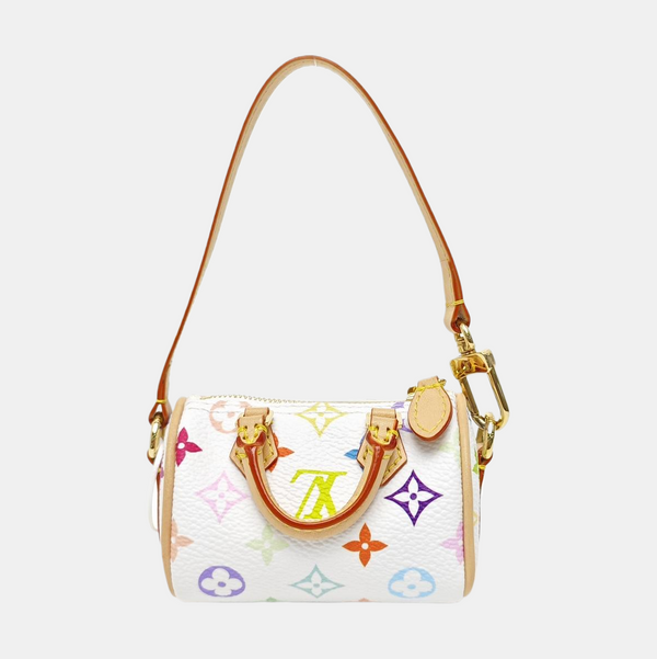 LV × TM SPEEDY Monogram Coated Canvas White