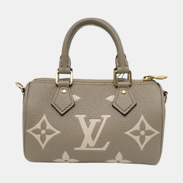 SPEEDY Nano Monogram Calfskin Gray