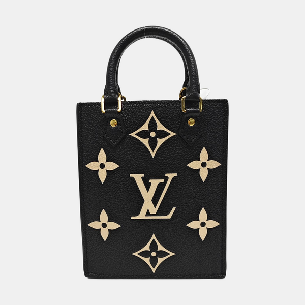 SAC PLAT Mini Monogram Calfskin Black