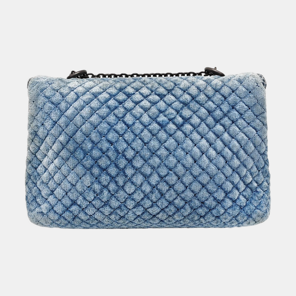 Quilted Velvet Blue