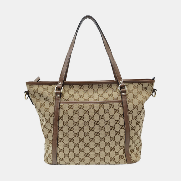 Monogram Canvas Shoulder Bag Brown
