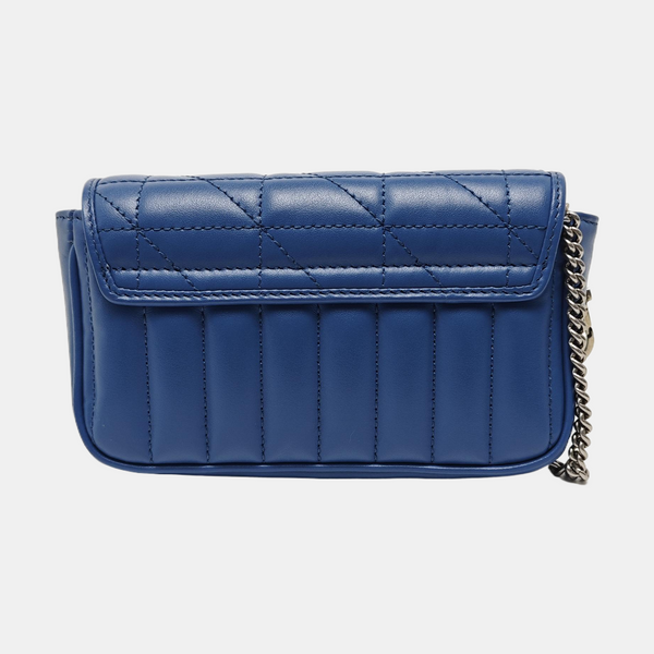 GG Marmont Mini Quilted Calfskin Blue