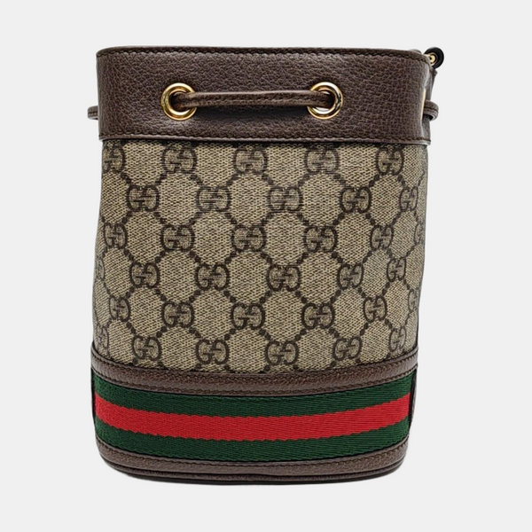 Ophidia Mini Monogram Coated Canvas Beige