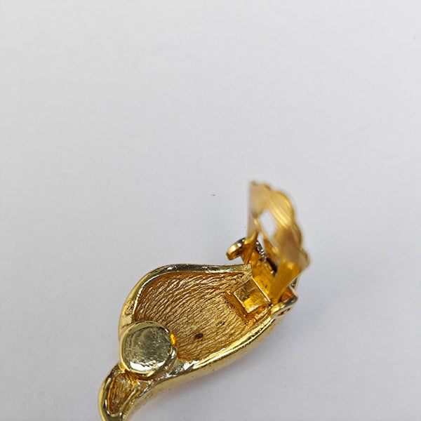 Metal Gold Clip On Earrings