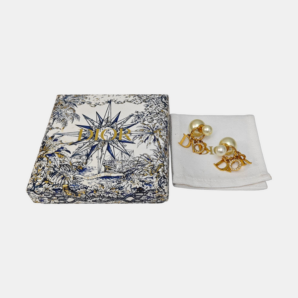 Dior Tribales Metal Gold Stud Earrings