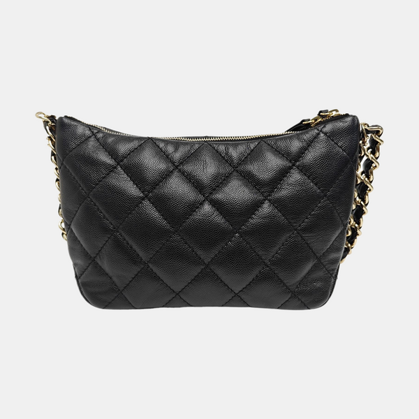 23K Quilted Calfskin Black