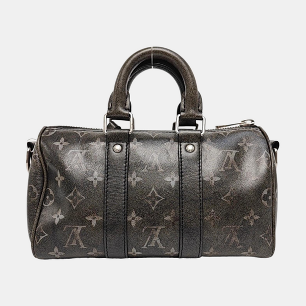 KEEPALL Monogram Calfskin Black