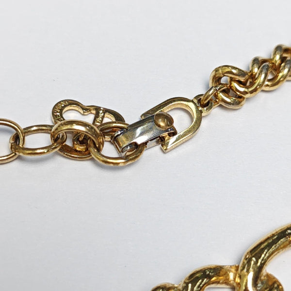 Twist Round Metal Gold Necklace