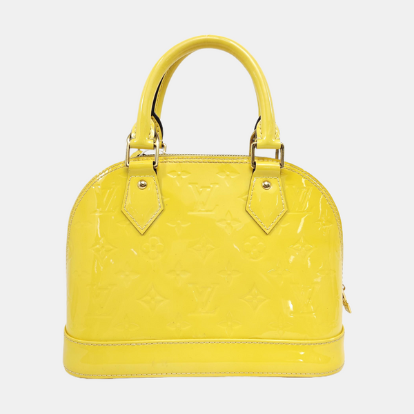 ALMA BB Monogram Patent Leather Yellow