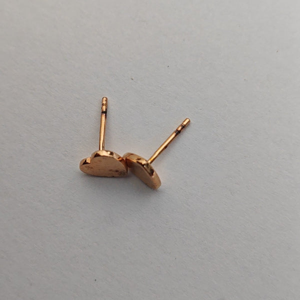 925 Sterling Silver Rose Gold Stud Earrings