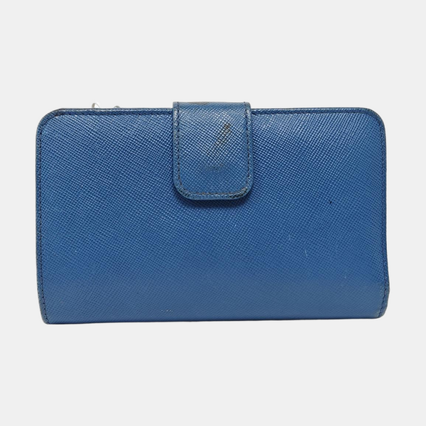 Saffiano Calfskin Card Holder Blue