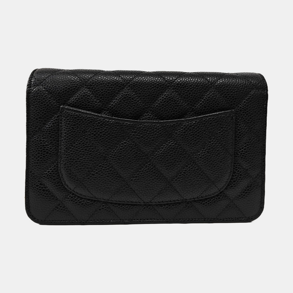 WOC Quilted Grained Calfskin Black