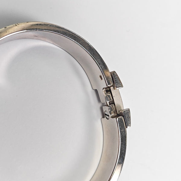 Clic H Metal Green Bangle